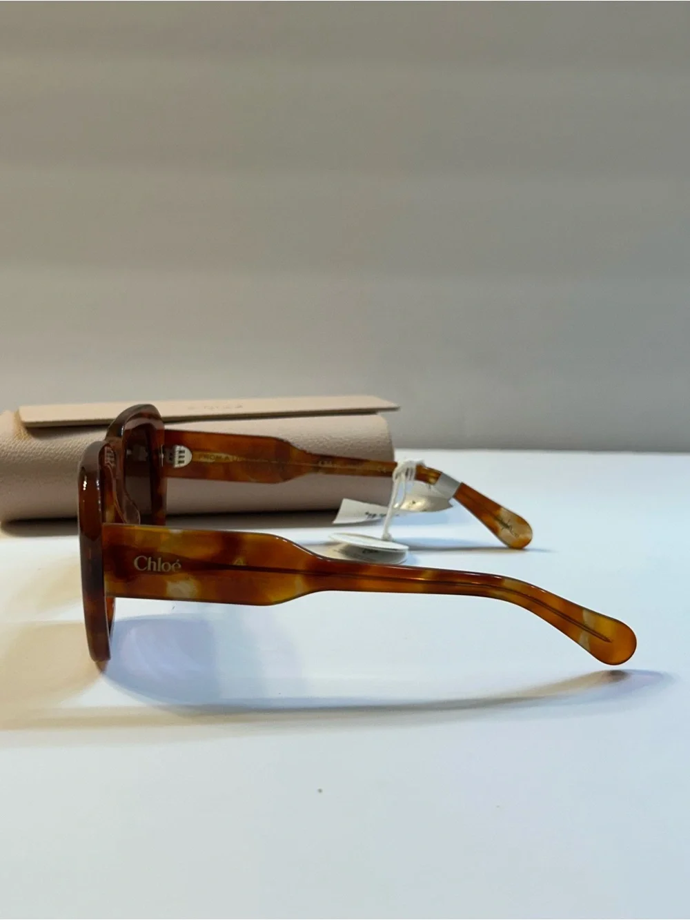 NWT Chloe Round Acetate Sunglasses in Smokey Havana